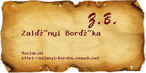 Zalányi Boróka névjegykártya